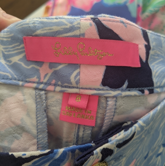 Lilly Pulitzer Kelly High Rise Crop Flare Pant Size 8 - Picture 4 of 5